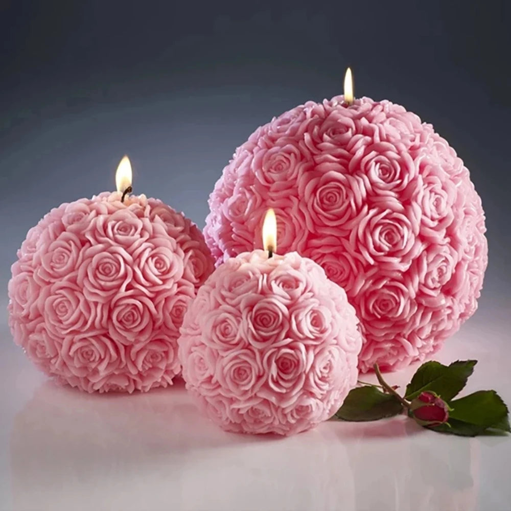 Bougie en forme de Rose