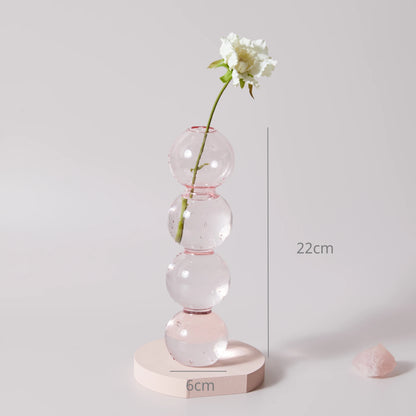 Bougeoir Verre Rose