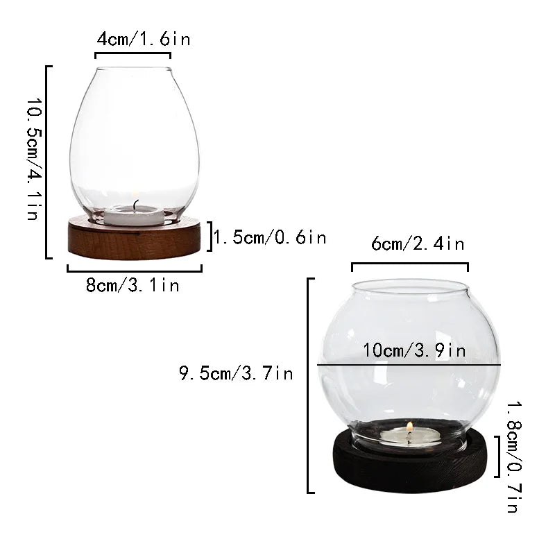 Bougeoir Boule Verre