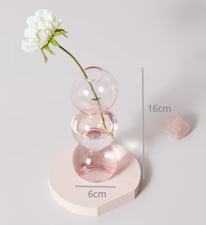 Bougeoir Verre Rose