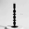 Bougeoir en Verre Noir
