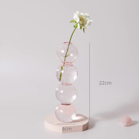 Bougeoir Verre Rose