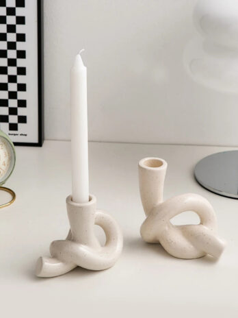 Bougeoir Design Torsadé