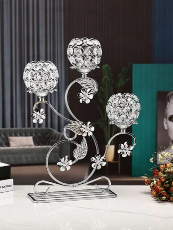 Chandelier 3 Branches en Verre