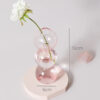 Bougeoir Verre Rose