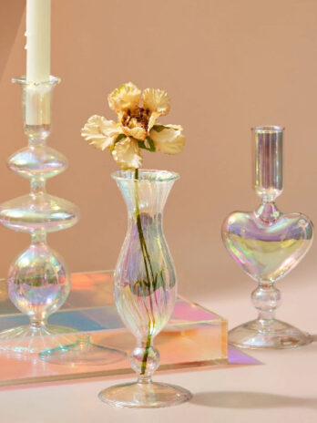 Bougeoir Verre Coloré