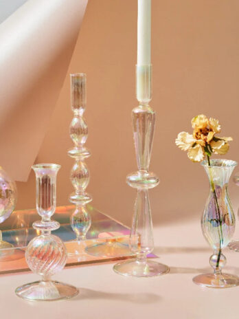 Bougeoir Verre Coloré