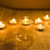 Bougeoir en Verre Transparent Rond