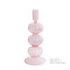 Bougeoir Verre Rose