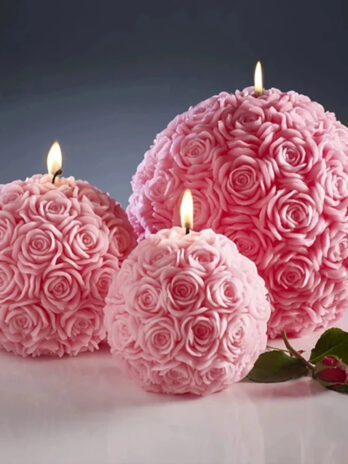 Bougie en forme de Rose