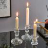 Bougeoir Vintage en Verre