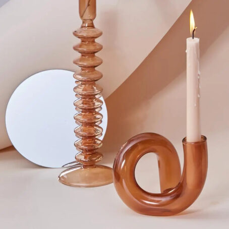 Bougeoir Tube Verre