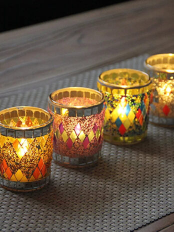 Photophore Mosaique Verre